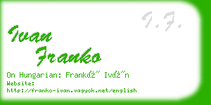 ivan franko business card